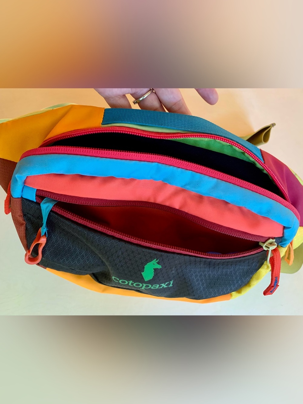 cotopaxi Multicolor Teal Red Orange Yellow Hip Pack - Picture 3 of 8